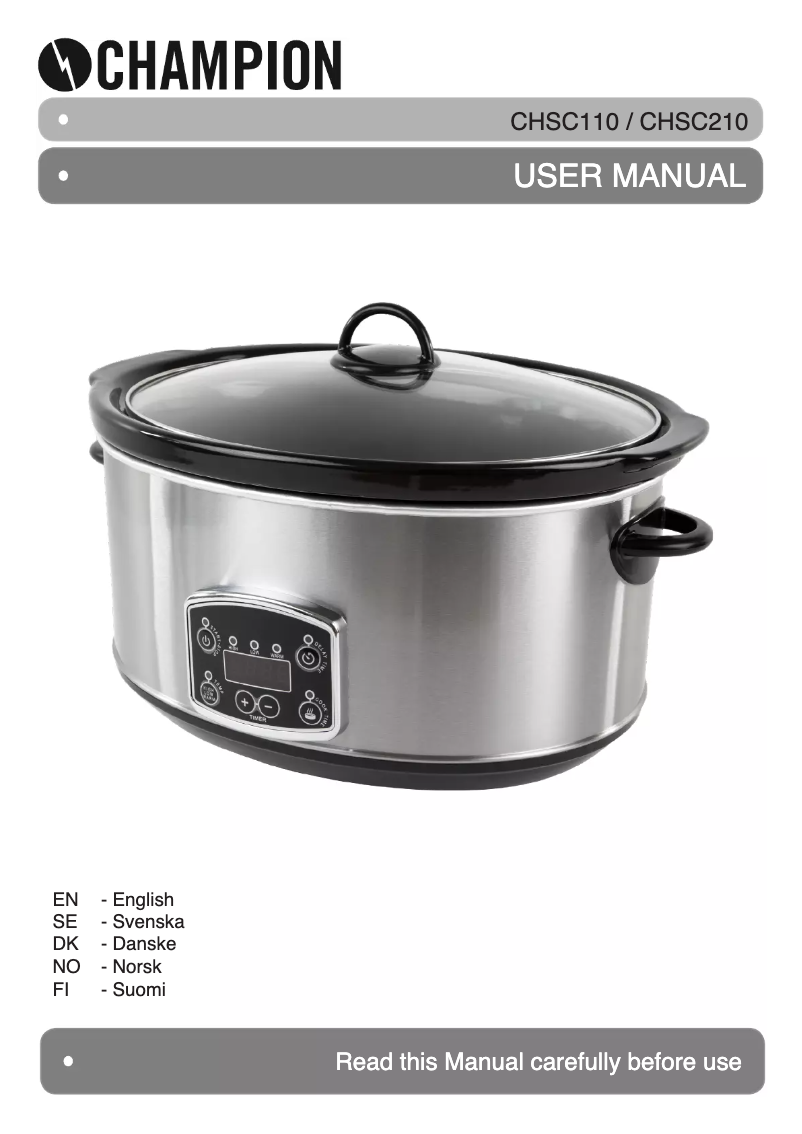 Imagen de la primera página del manual del dispositivo CHSC210