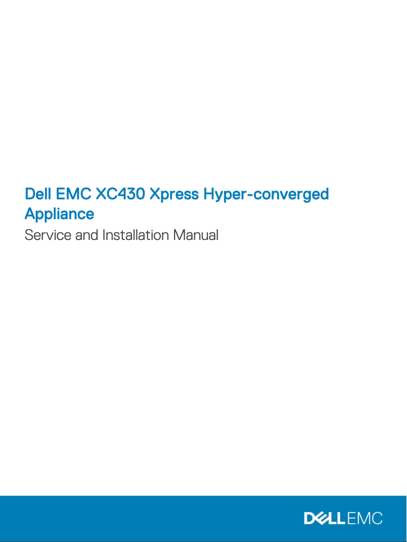 Página 1 del manual Manual de usuario Dell EMC XC430 Xpress