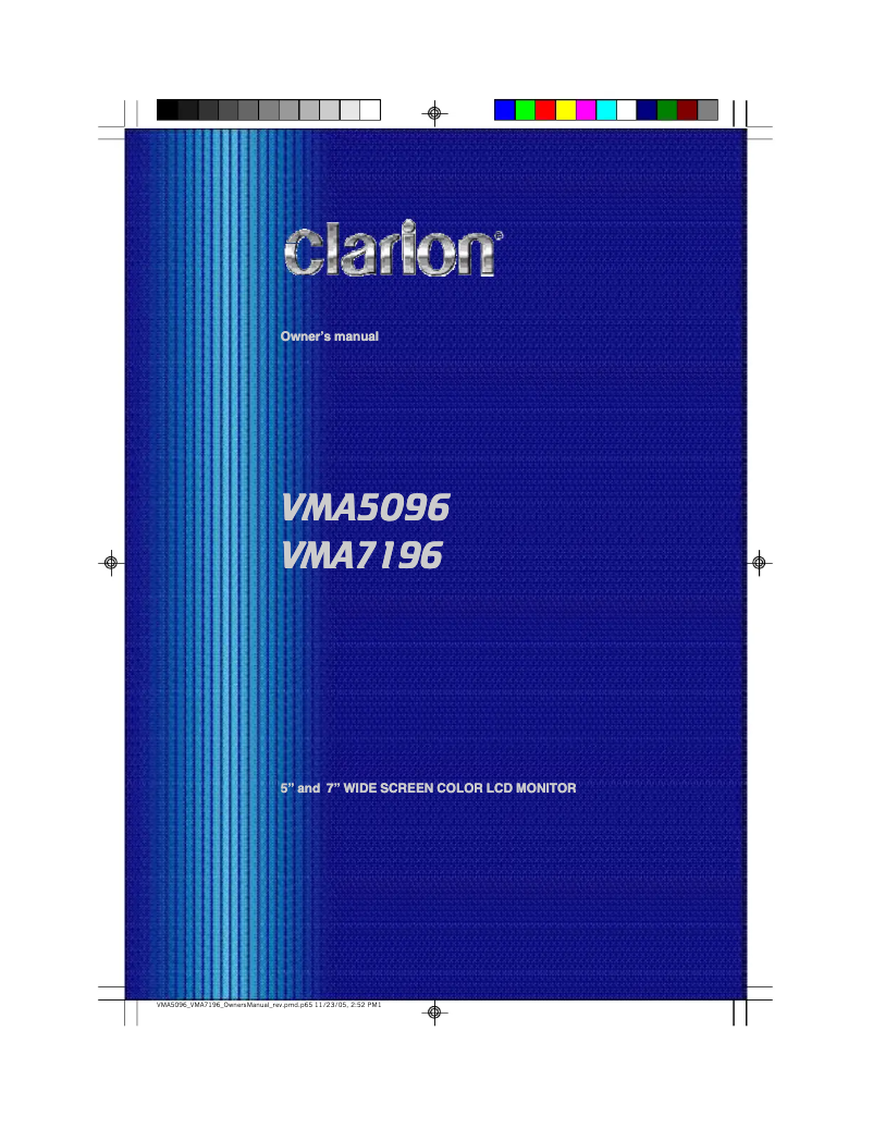 Imagen de la primera página del manual del dispositivo VMA7196