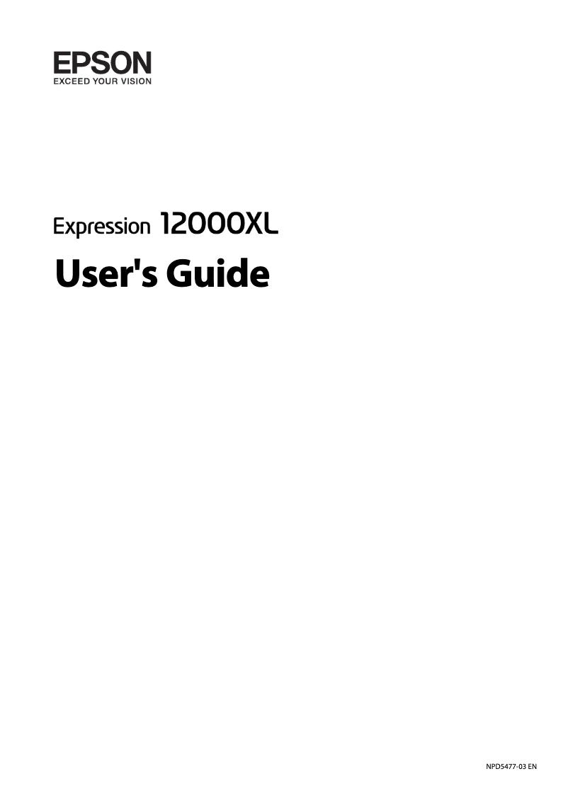 Imagen de la primera página del manual del dispositivo Expression 12000XL