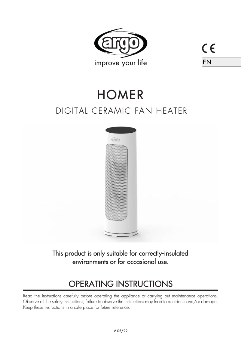 Imagen de la primera página del manual del dispositivo Homer