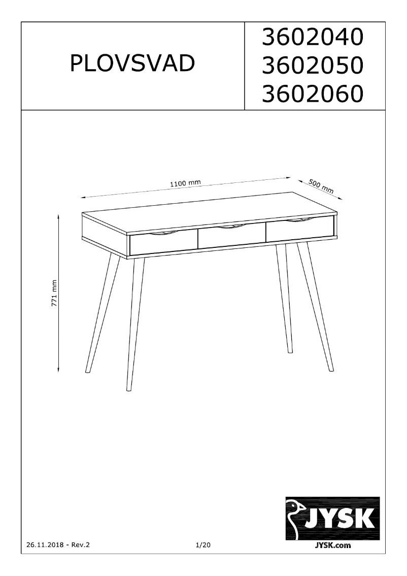 Página 1 del manual Manual de usuario JYSK Plovsvad