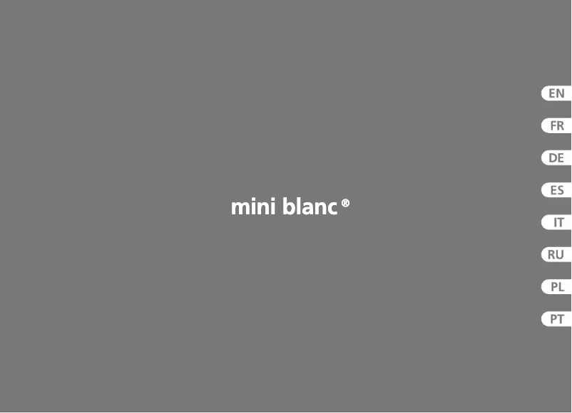 Página 1 del manual Manual de usuario Aspen Mini Blanc Deluxe