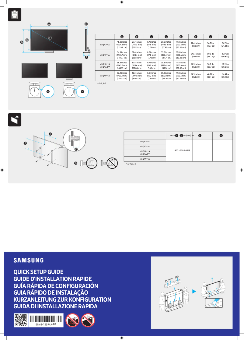 Página 1 del manual Manual de usuario Samsung KQ65QNA800F