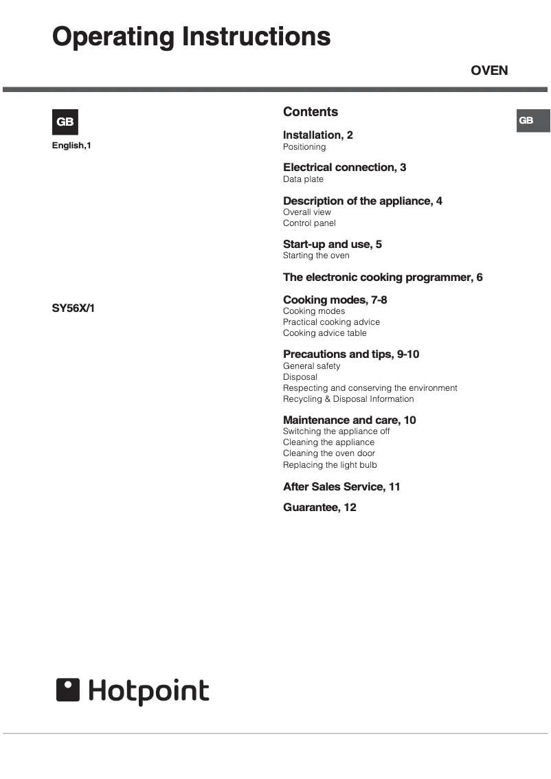 Imagen de la primera página del manual del dispositivo SY56X