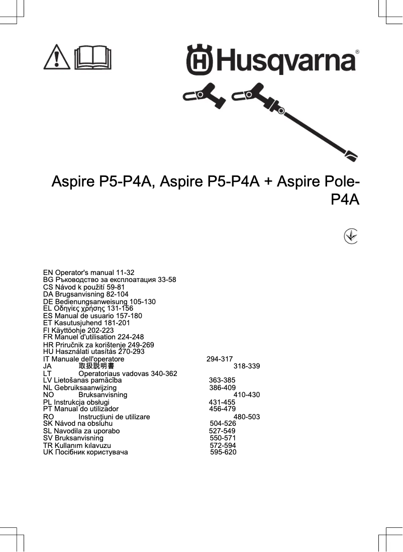 Página nº 1 - Manual de usuario Husqvarna Aspire P5-P4A