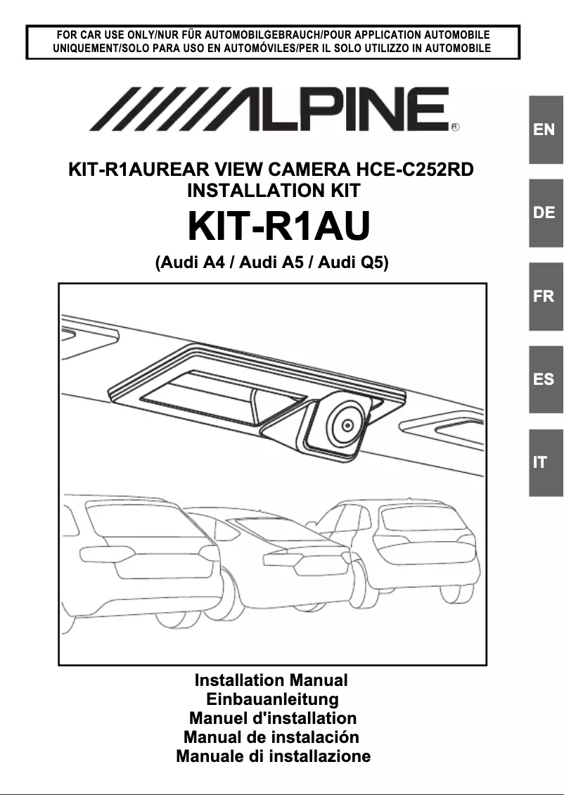 Imagen de la primera página del manual del dispositivo KIT-R1AU