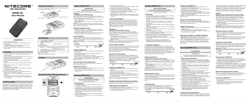 Página 1 del manual Manual de usuario Nitecore EMR06 TAC