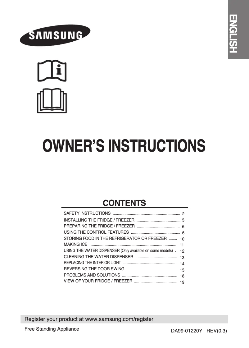 Página 1 del manual Manual de usuario Samsung RL41HCIH