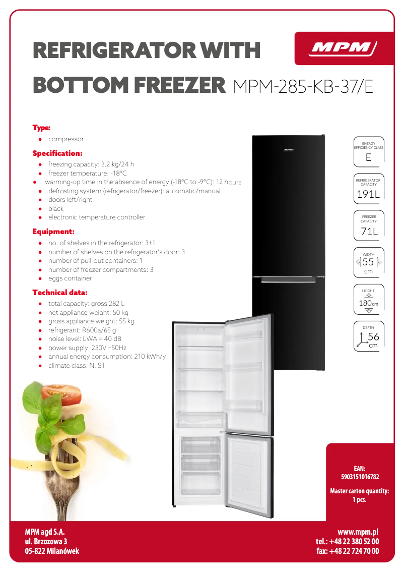 Imagen de la primera página del manual del dispositivo MPM-285-KB-31/E