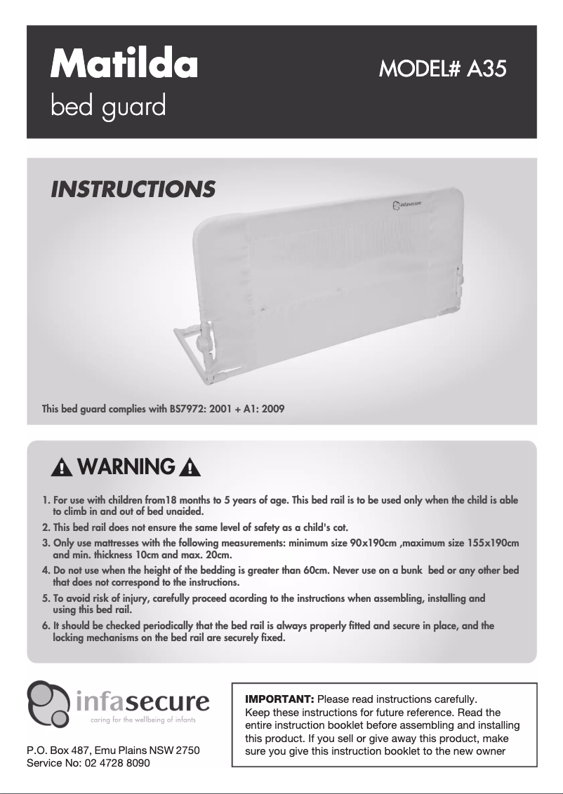 Imagen de la primera página del manual del dispositivo Matilda A35