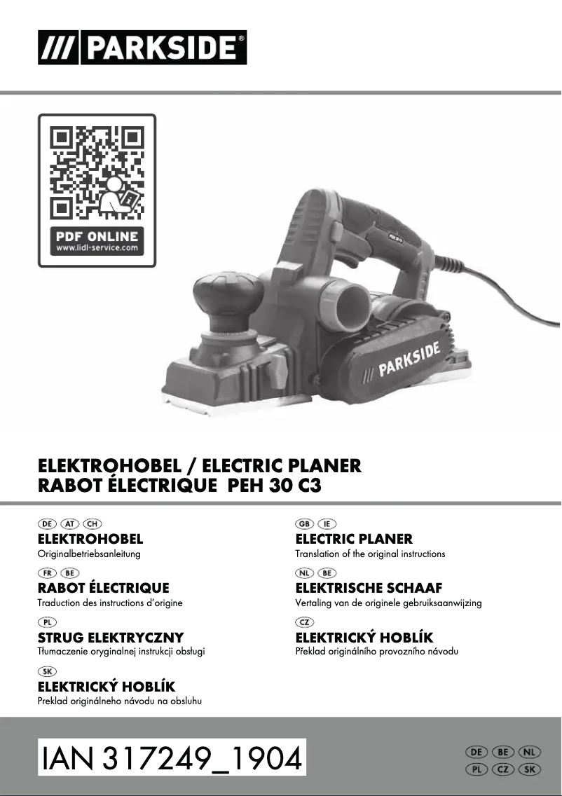 Imagen de la primera página del manual del dispositivo PEH 30 C3