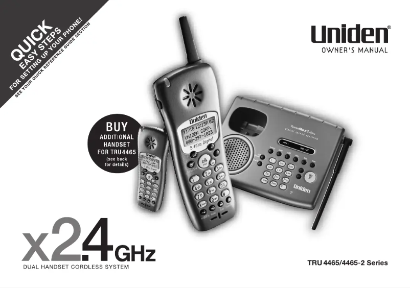 Página 1 del manual Manual de usuario Uniden TRU 4465