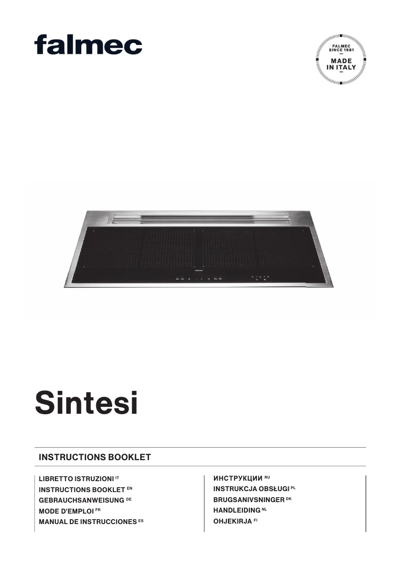 Página 1 del manual Manual de usuario Falmec Sintesi