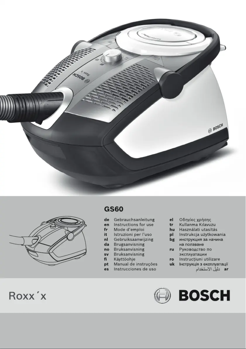 Página 1 del manual Manual de usuario Bosch BGS 62530