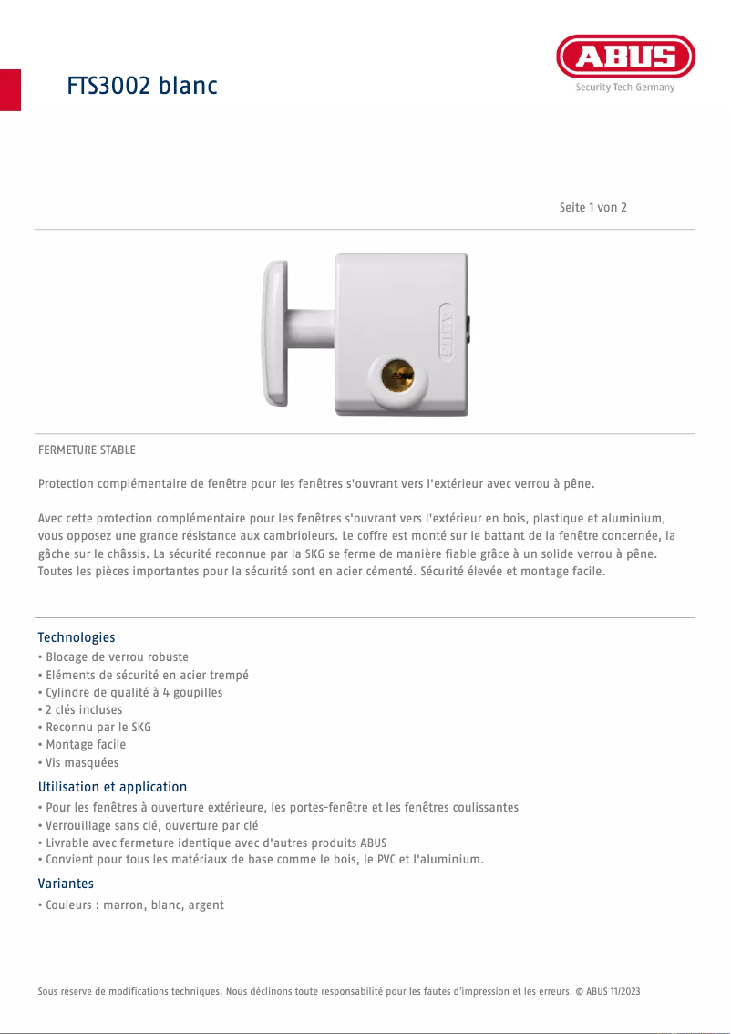 Imagen de la primera página del manual del dispositivo FTS3002
