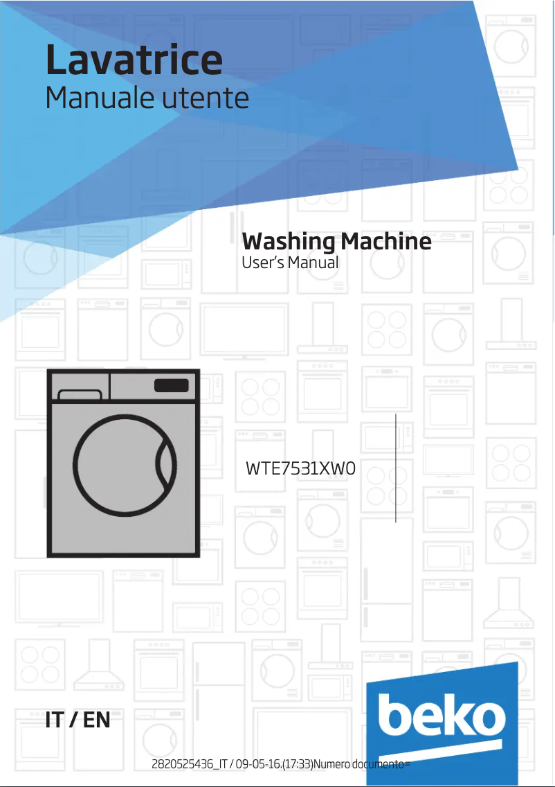 Página 1 del manual Manual de usuario Beko WTE7531XW0