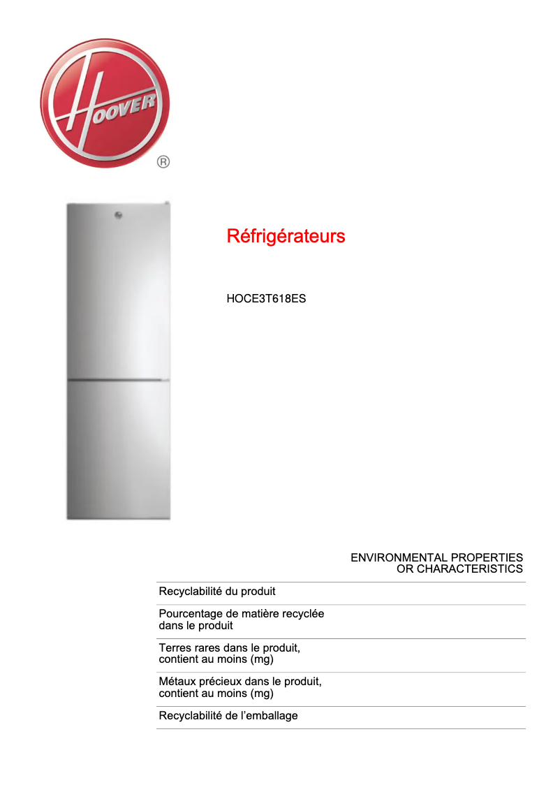 Imagen de la primera página del manual del dispositivo HOCE3T618ES