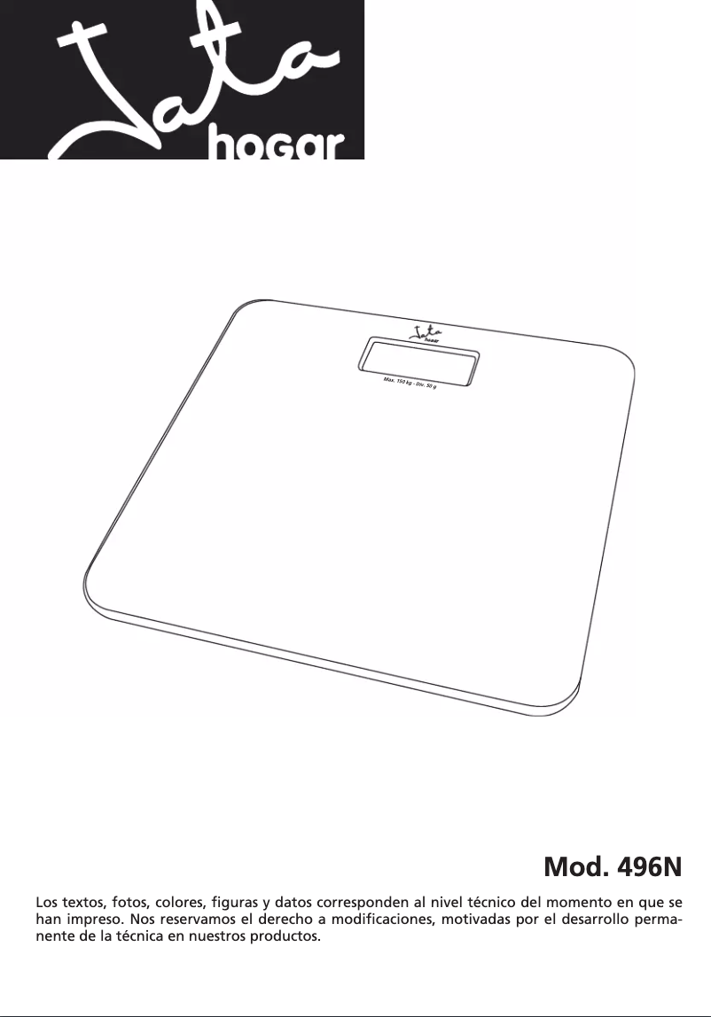 Imagen de la primera página del manual del dispositivo 496N