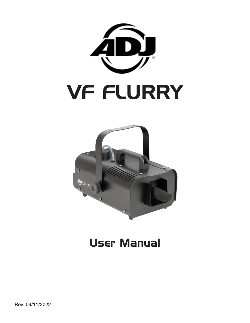 Página nº 1 - Manual de usuario Adj VF Flurry