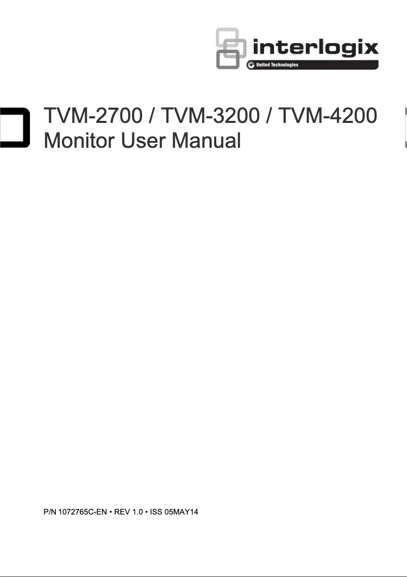 Imagen de la primera página del manual del dispositivo TruVision TVM-2700