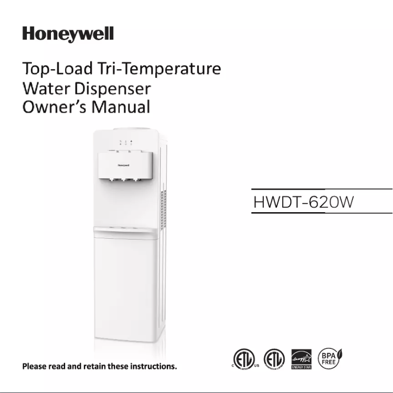 Página 1 del manual Manual de usuario Honeywell HWDT-620W