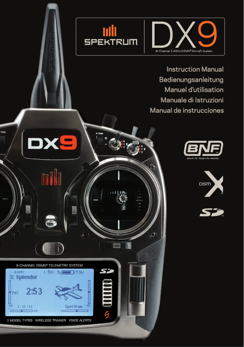 Imagen de la primera página del manual del dispositivo DX9