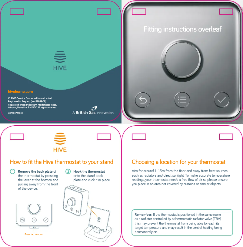 Imagen de la primera página del manual del dispositivo Thermostat Mini Stand