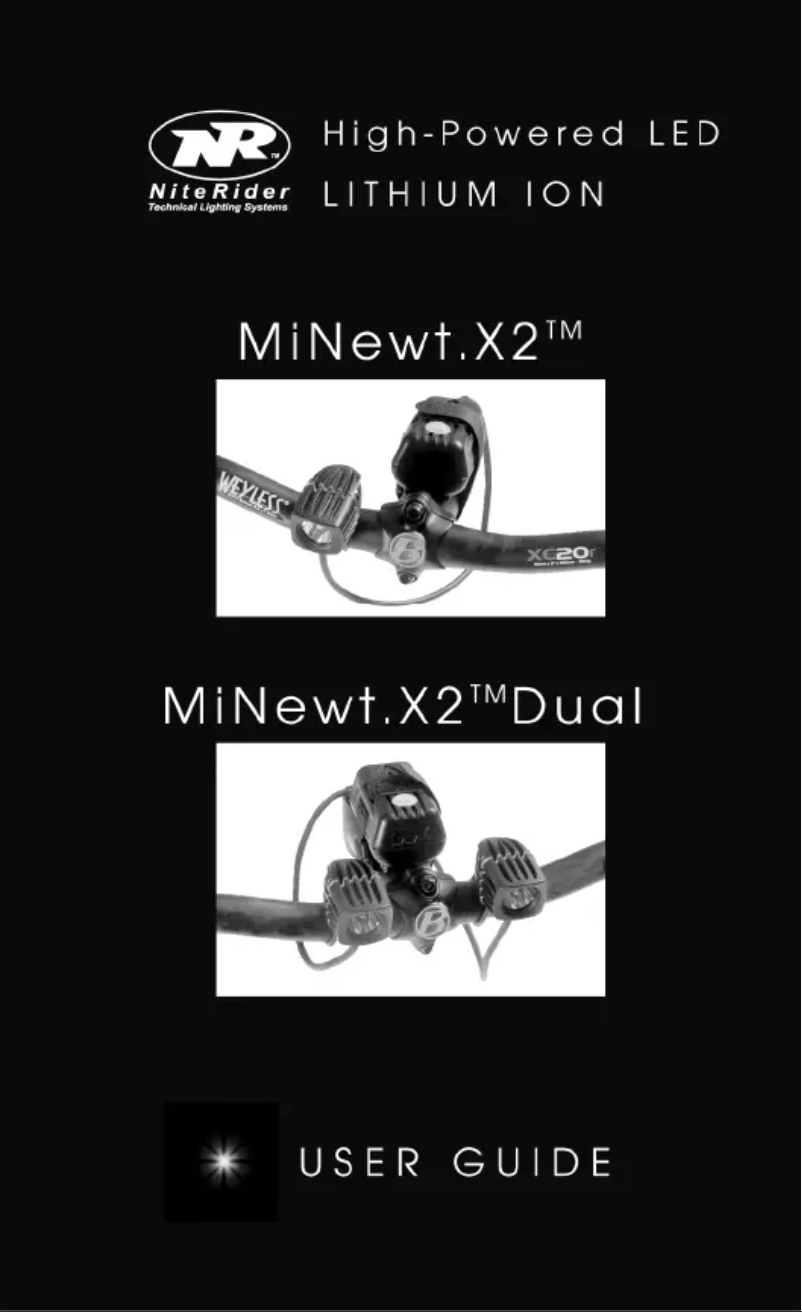 Página 1 del manual Manual de usuario NiteRider MiNewt X2
