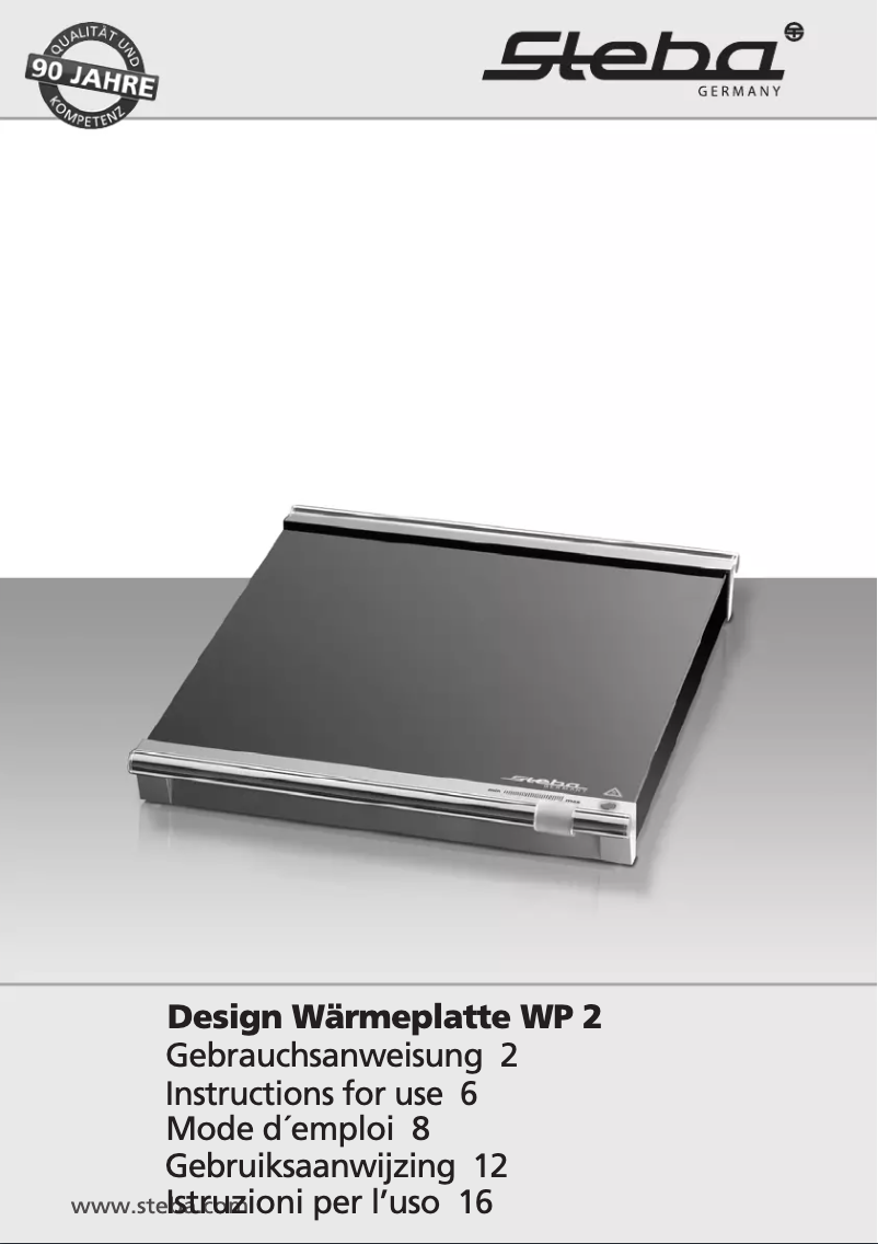 Página 1 del manual Manual de usuario Steba WP 2