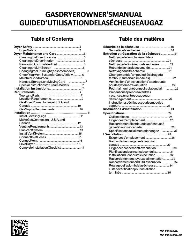 Imagen de la primera página del manual del dispositivo NGD4655EW