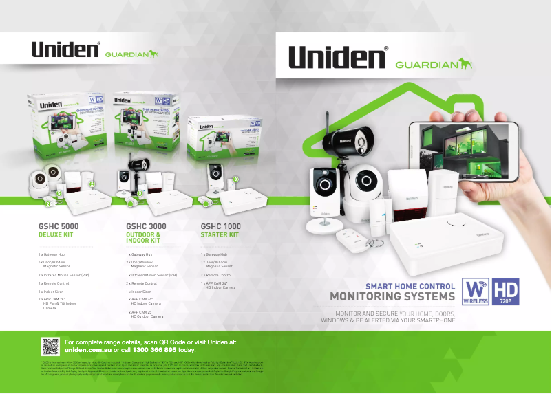 Página 1 del manual Folleto Uniden GSHC3000