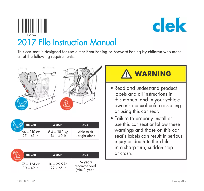 Página 1 del manual Manual de usuario Clek Fllo (2017)