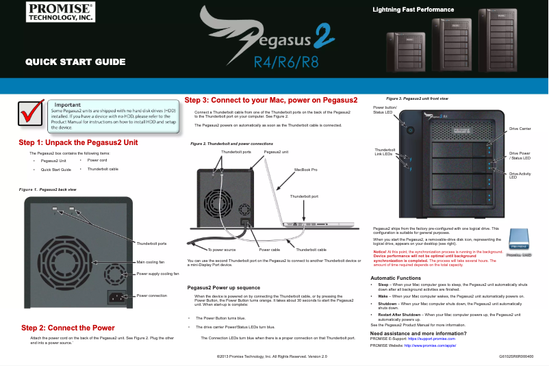 Página nº 1 - Manual de usuario Promise Technology Pegasus2 R6