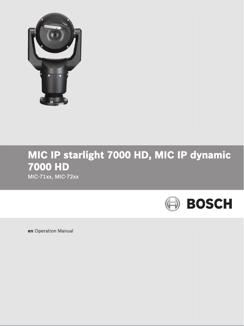 Página nº 1 - Manual de usuario Bosch Starlight MIC-7130