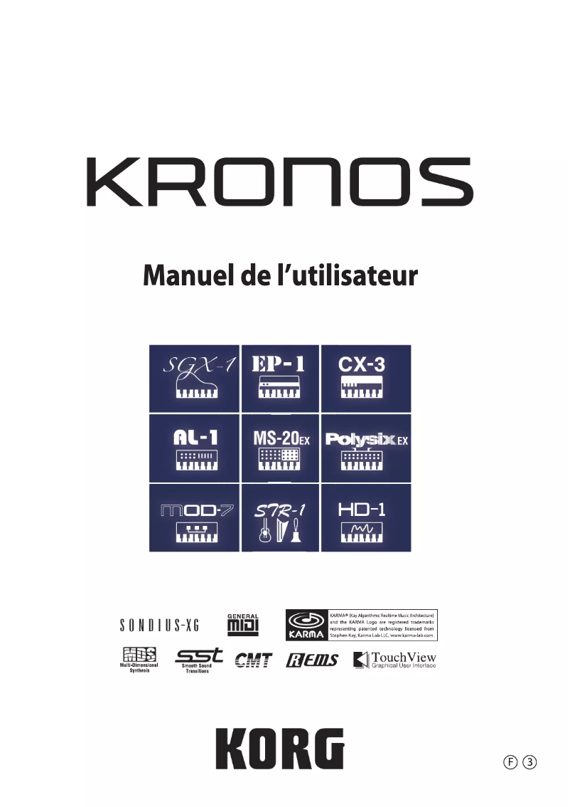 Página 1 del manual Manual de usuario Korg KRONOS (2011)