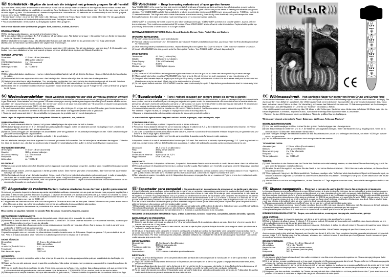 Imagen de la primera página del manual del dispositivo Pulsar
