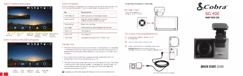 Imagen de la primera página del manual del dispositivo SC 400D