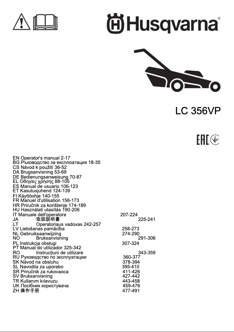 Imagen de la primera página del manual del dispositivo LC 356VP