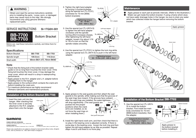 Imagen de la primera página del manual del dispositivo BB-7700