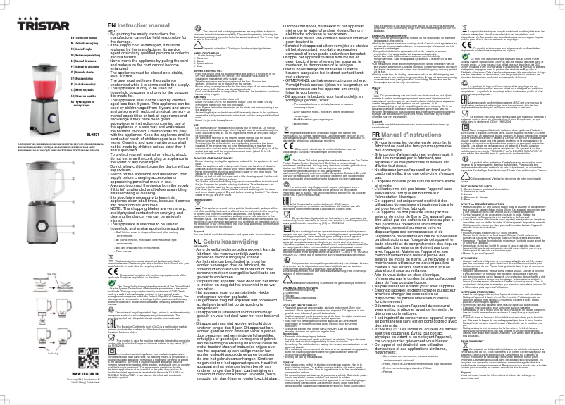 Imagen de la primera página del manual del dispositivo BL-4471