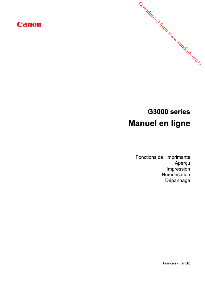 Página 1 del manual Manual de usuario Canon Pixma G3501