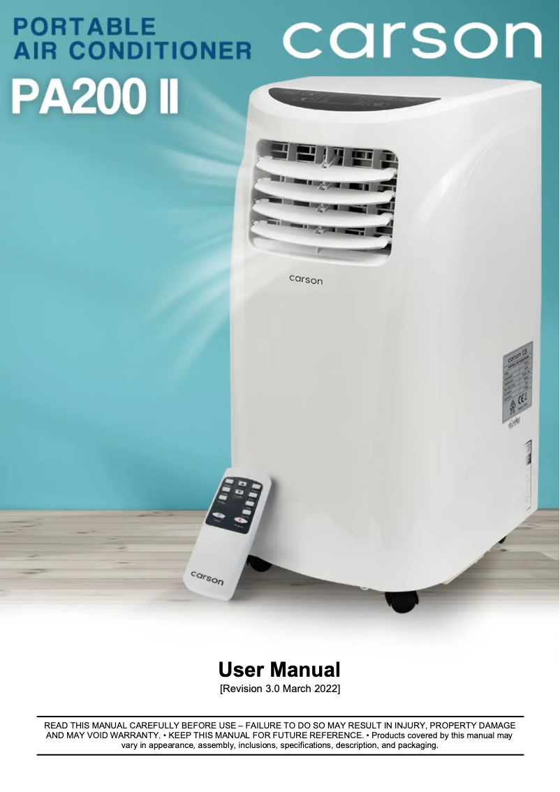 Página 1 del manual Manual de usuario Carson PA200 II