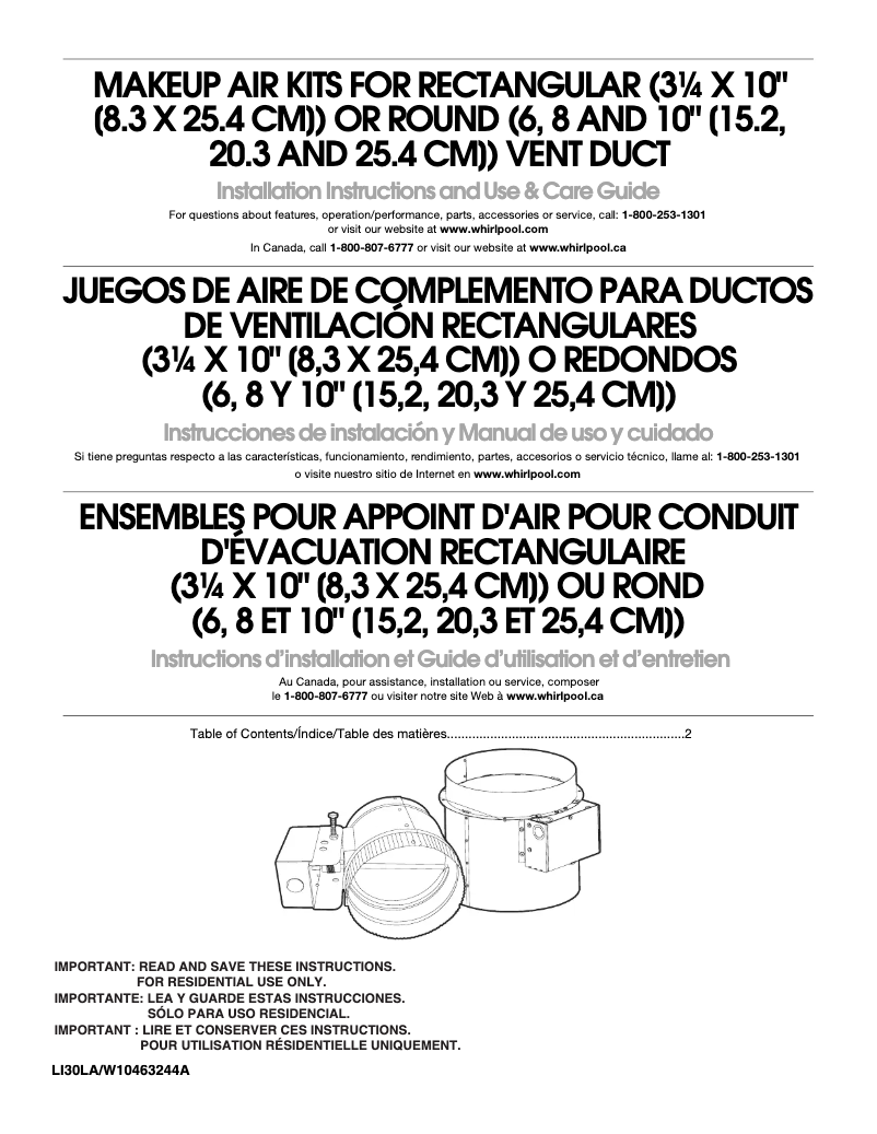 Página 1 del manual Manual de usuario JennAir W10446915