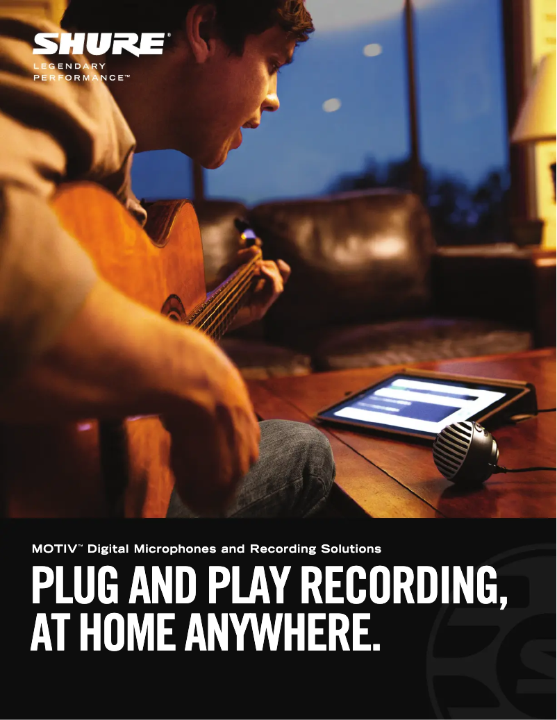 Página 1 del manual Folleto Shure Motiv MV51