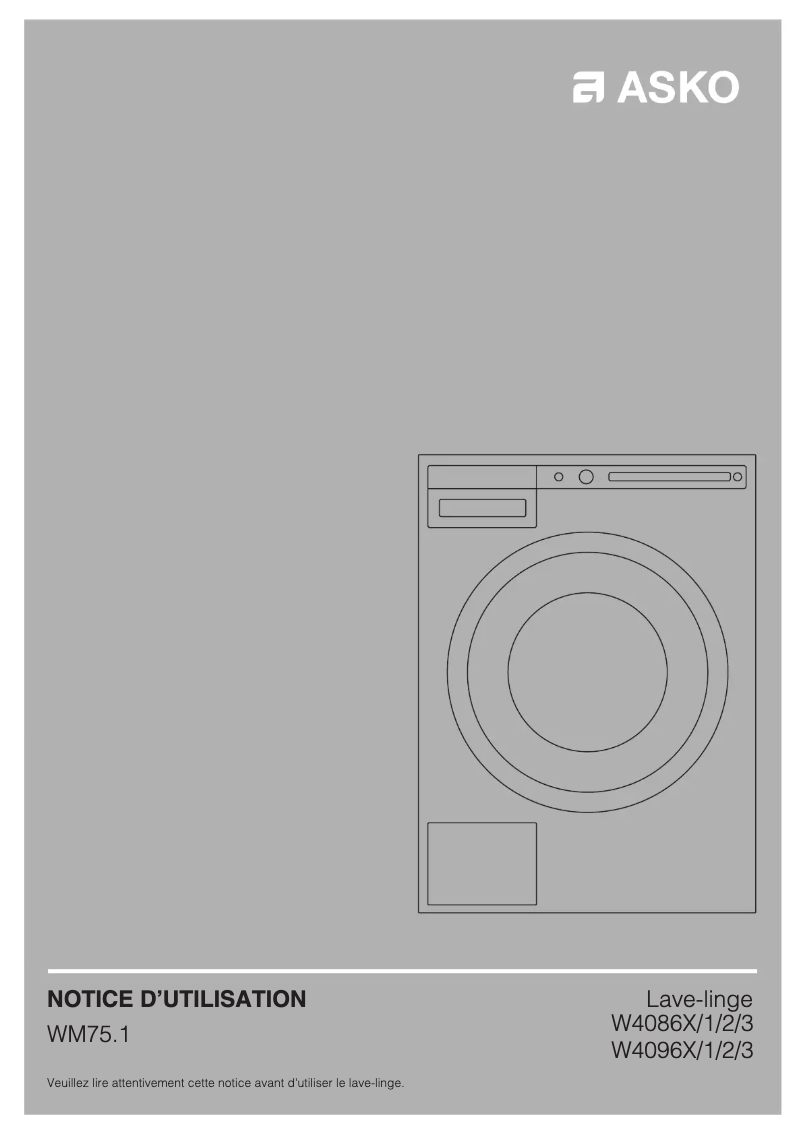 Página 1 del manual Manual de usuario Asko W4086C.W/2