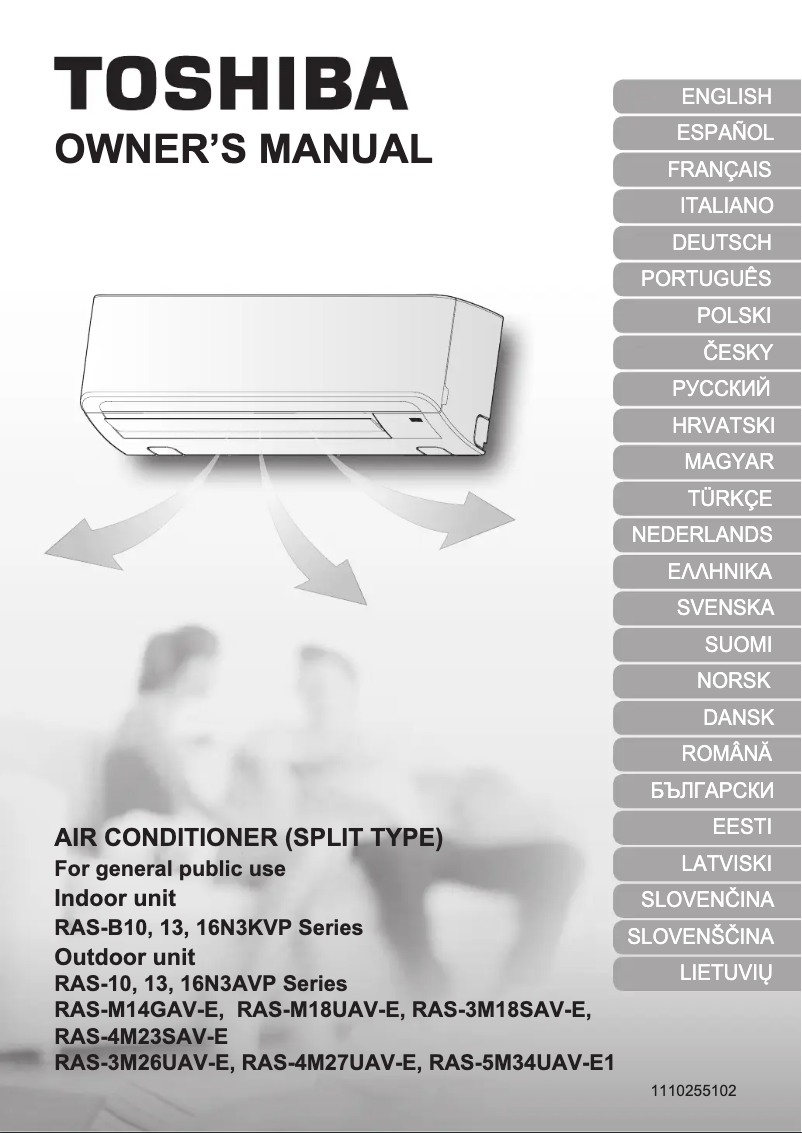 Página 1 del manual Manual de usuario Toshiba RAS-5M34UAV