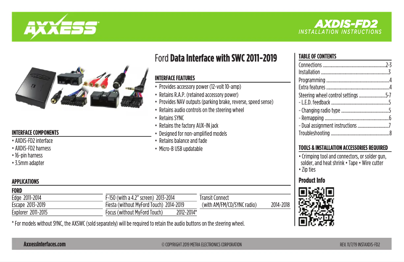 Página nº 1 - Manual de usuario AXESS AXDIS-FD2