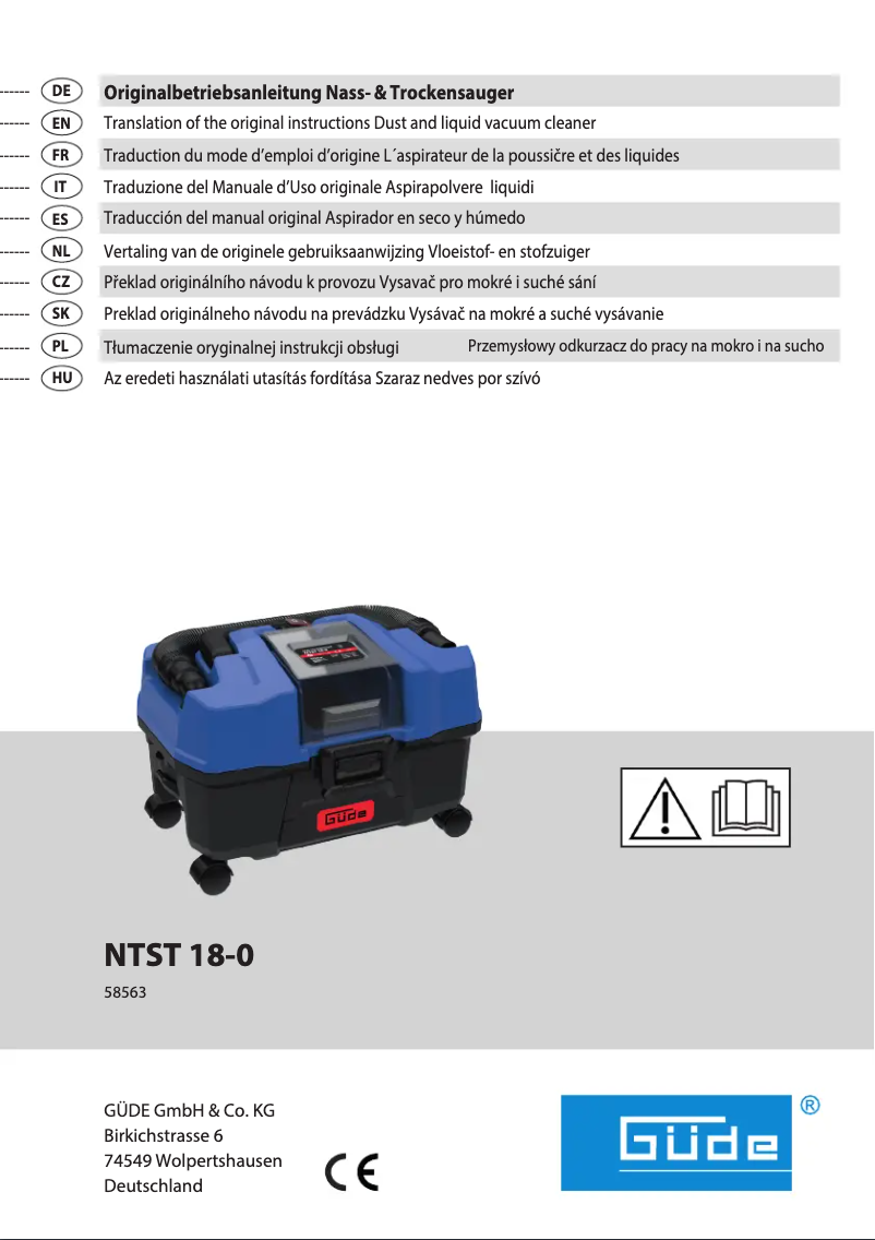 Imagen de la primera página del manual del dispositivo NTST 18-201-05