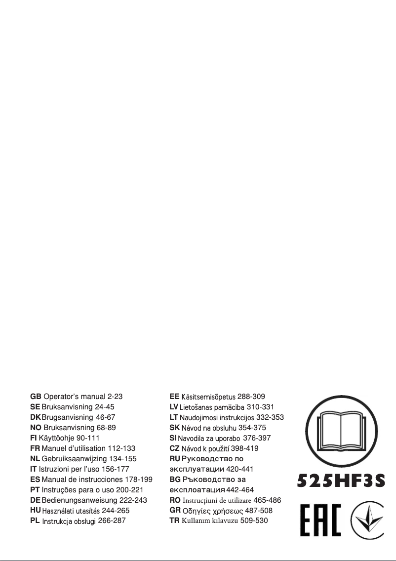 Imagen de la primera página del manual del dispositivo 525HF3S